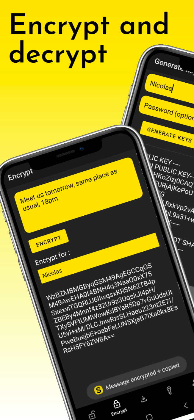 Encrypt screen